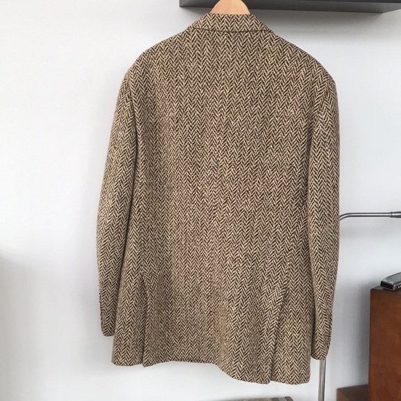 Mind blowing Faconnable cashmere/wool chevron coat - Picture 11 of 12